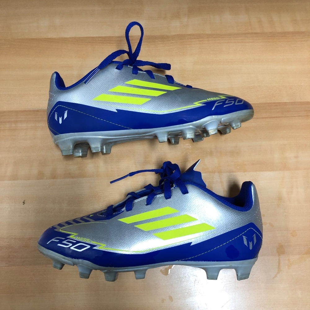 Adidas Kids Soccer Cleats - Blue and Silver
